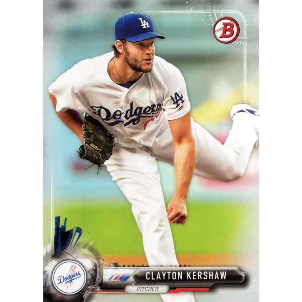 2017 Bowman Clayton Kershaw # 80 Los Angeles Dodgers